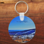 Wintergreen Virginia Mountain Ski Resort in Winter Sleutelhanger (Voorkant)