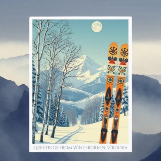 Wintergreen Virginia skigebied Briefkaart