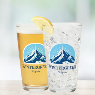 Wintergreen Virginia skioord bierglas Glas