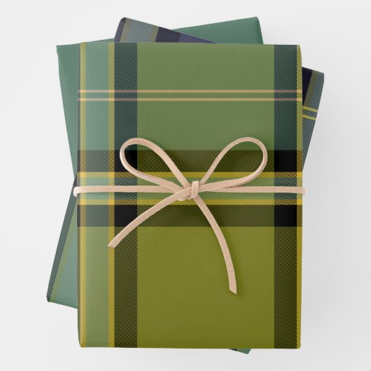 Wintergreen Wrapping Paper Flat Sheet Set of 3 (In situ)