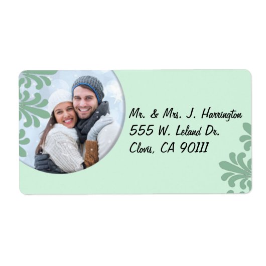 Wintergreen Wreath-fotolabels Etiket (Voorkant)