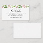 WinterGreenery Wedding Details Plaatskaartje (Voorkant / Achterkant)