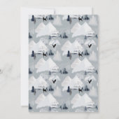 Wintergrijs hertenlandschap jubileum kaart (Achterkant)