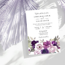 Wintergrijs: Paarse lavender Floral Wedding