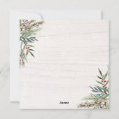 Wintergrijze kerstfotokaart feestdagenkaart (Achterkant)