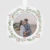 Wintergroen 2 foto's gebruikt ornament (achterkant)