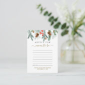 Wintergroen Advies Voor Moeder Baby Shower Informatiekaartje (Staand voorkant)