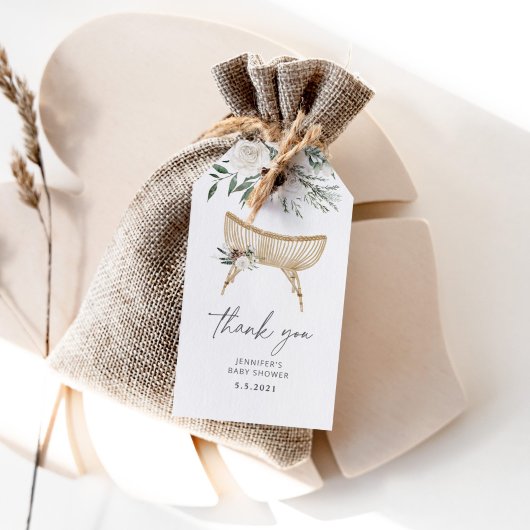 Wintergroen baby shower dank u Gift Labels Cadeaulabel