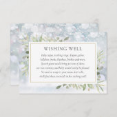 Wintergroen Baby Shower Wensput Informatiekaartje (Voorkant / Achterkant)