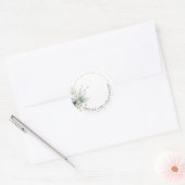 Wintergroen Blanke Thuisgemaakte Pot Inblikken Ronde Sticker (Envelop)