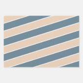 Wintergroen Blauw en Tan Patronen Kerstmis Inpakpapier Vel (Voorkant 2)
