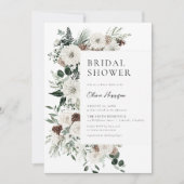 Wintergroen Bloemen Vrijgezellenfeest Kaart (Voorkant)