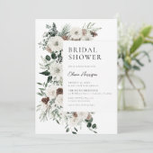 Wintergroen Bloemen Vrijgezellenfeest Kaart (Staand voorkant)