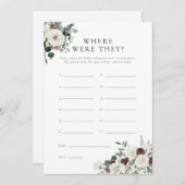 Wintergroen Bloemen Waar Waren Ze Game Kaart (Voorkant / Achterkant)