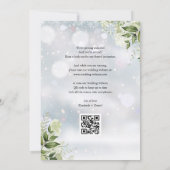 Wintergroen Bloemencode QR Trouwdag Save The Date (Achterkant)