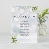 Wintergroen Bloemstuk Stoelindeling Tafelnummer (Staand voorkant)