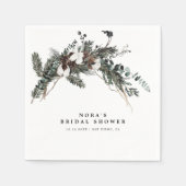 Wintergroen boeket servet (Voorkant)