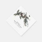Wintergroen boeket servet (Hoek)