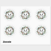 Wintergroen | Boho botanisch retouradres Ronde Sticker (Vel)