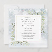 Wintergroen Bridesmaids Luncheon Vierkant Kaart (Voorkant)