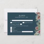 Wintergroen Bruiloft RSVP Kaart (Voorkant)