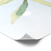 Wintergroen Bruiloftsontvangstbord Poster (Hoek)