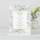 Wintergroen brunch en bubble Vrijgezellenfeest Kaart (Staand voorkant)