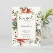 Wintergroen Brunch en Bubbly Vrijgezellenfeest Kaart (Staand voorkant)