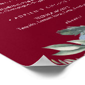 Wintergroen Burgundy Signature Cocktails Bord Poster (Hoek)