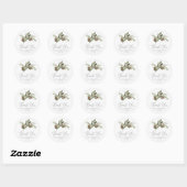 Wintergroen Dank U Gunsten Ronde Sticker (Vel)