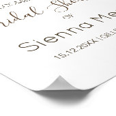 Wintergroen Denn bruiloftfeest welkomstbord Poster (Hoek)