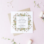 Wintergroen Elegant Vierkant Open Huis Kaart