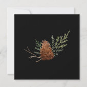 Wintergroen Elegant Vierkant Open Huis Kaart (Achterkant)