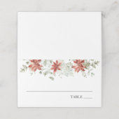 Wintergroen Elegante Kerstmis Naam Plaats Kaarten Plaatskaartje (Buitenkant ongevouwen)