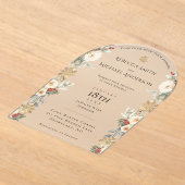 Wintergroen Elegante kerstsneeuwvlok Acryl Uitnodigingen (Laagn)