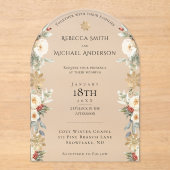 Wintergroen Elegante kerstsneeuwvlok Acryl Uitnodigingen (Voorkant)