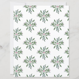Wintergroen- en bessenschriftpapier