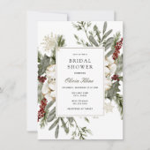 Wintergroen en bloemen Vrijgezellenfeest Kaart (Voorkant)