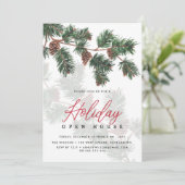 Wintergroen en kegels | Vakantiehuis Open Huis Kaart (Staand voorkant)