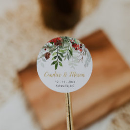 Wintergroen Envelop Seal Favor Sticker