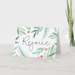 wintergroen feestdagen kaart