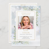 Wintergroen Funeralie Orde van Dienst Programma Programmakaart (Voorkant / Achterkant)