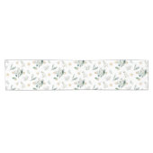 Wintergroen Goud Sneeuwvlokken Elegante Kerstmis Korte Tafelloper (Horizontaal)