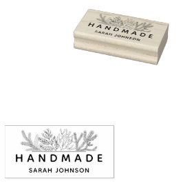 Wintergroen Handgemaakt Gepersonaliseerd Rubberstempel