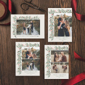 Wintergroen Ivoor 3 Foto Kerstmis Feestdagenkaart