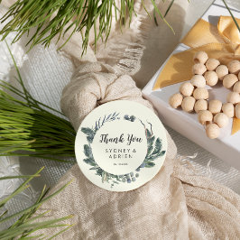 Wintergroen | Ivoor bruiloft dank u Bedankjes Labels