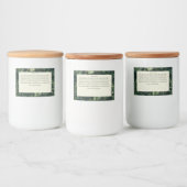 Wintergroen Kerst Hot Chocolate Mix Voedselcontainer Etiket (Flessen)