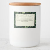 Wintergroen Kerst Hot Chocolate Mix Voedselcontainer Etiket (Voorkant)