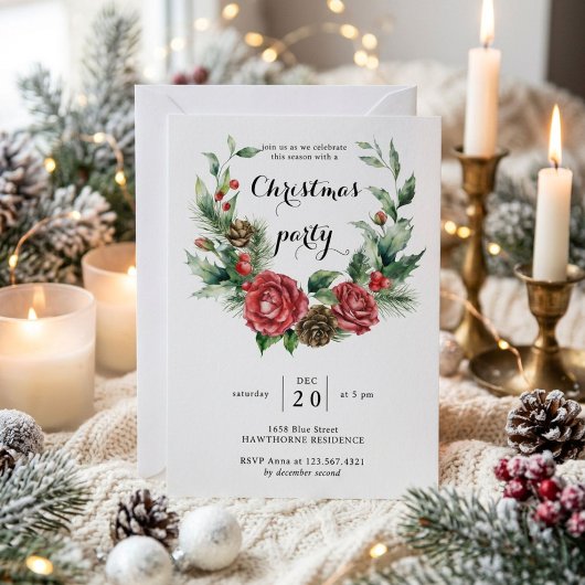 Wintergroen Kerstfeest Kaart