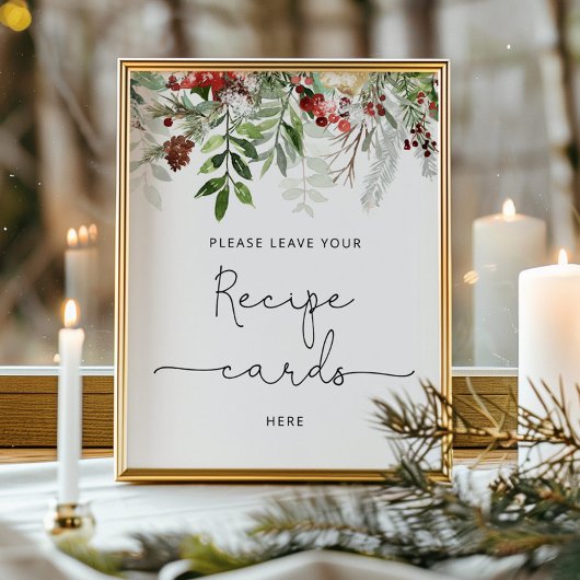 Wintergroen laat hier uw receptkaart achter poster